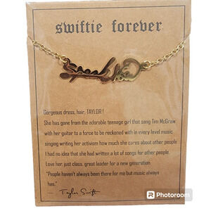 Taylor Swift Necklace "Sparkle" Gold Swiftie‎ Forever The Eras Tour Jewelry